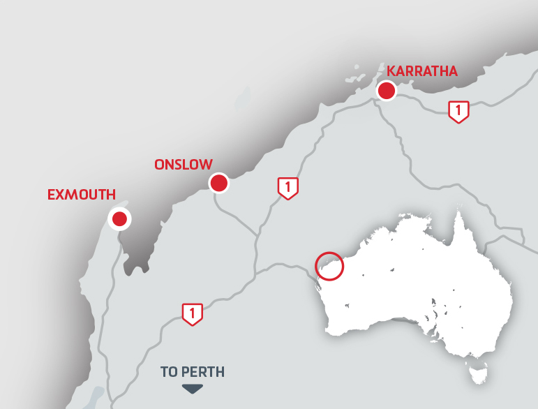 Exmouth Freight Map